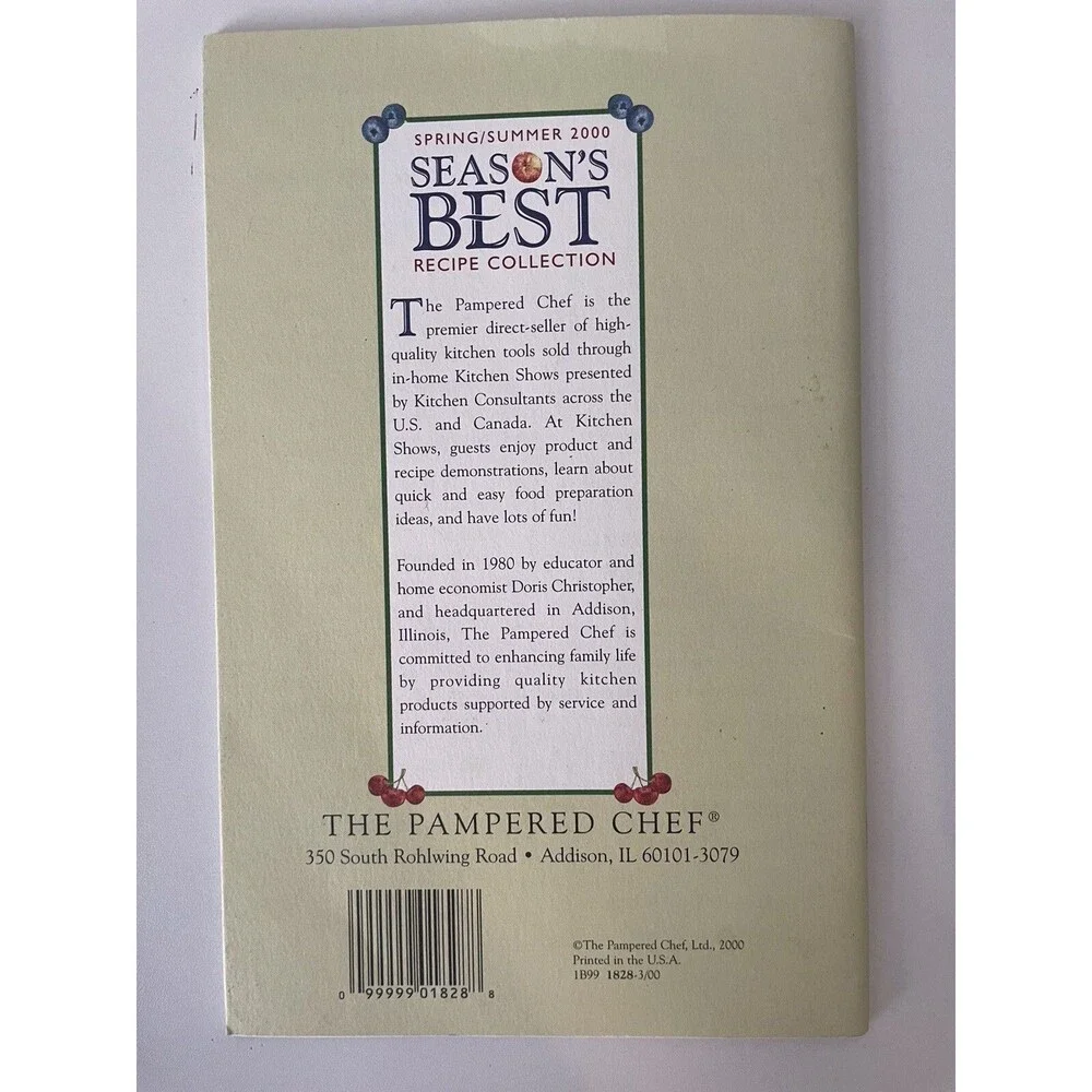 Vintage Lot of 10 Pampered Chef 1994-2001 Light & Simple Recipes Season's Best